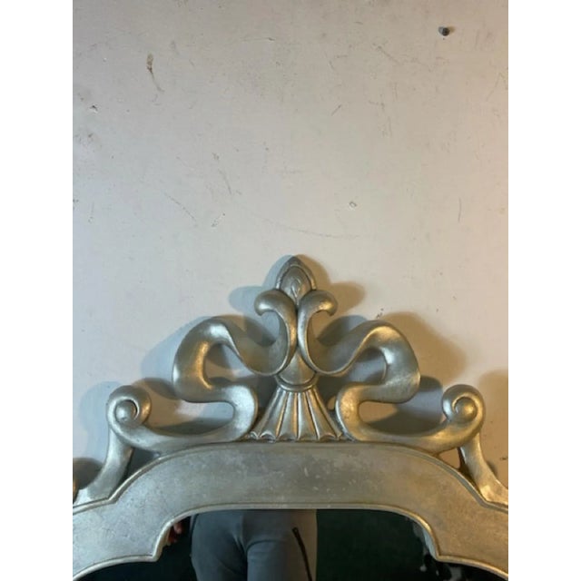 1970s Modern Art Nouveau Silvered Revival Mirror For Sale In Philadelphia - Image 6 of 10