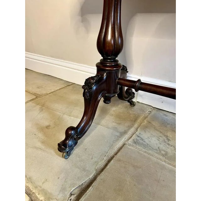 Brown Antique Victorian Rosewood Centre Table, 1860s For Sale - Image 8 of 11