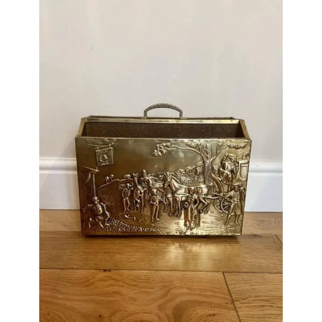 Ornate Brass Newspaper Stand, 1920s For Sale - Image 6 of 6