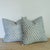 Indian Namay Samay Tali Blue Block Print Pillows - Set of 2 For Sale - Image 3 of 5