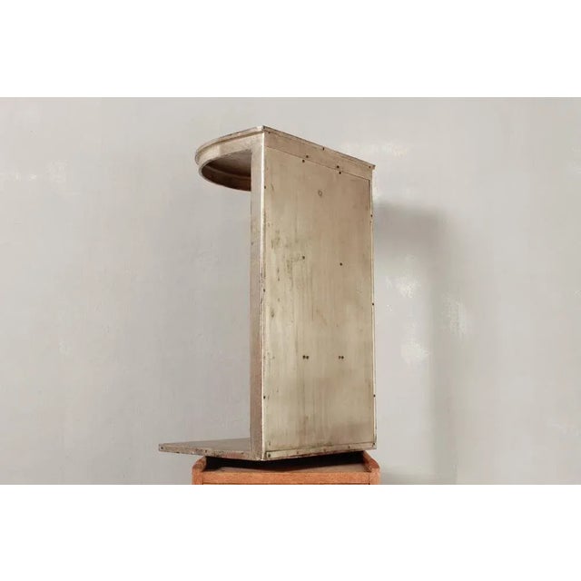 Blue Display Shelf in Nickel & Silver attributed to WMF, 1930s For Sale - Image 8 of 11