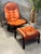 Animal Skin Mid Century Rykken for Norway Chair and Ottoman For Sale - Image 7 of 12
