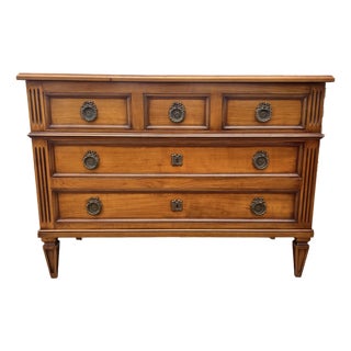 French 19th Century Louis XVI Walnut Commode / Chest of Drawers For Sale