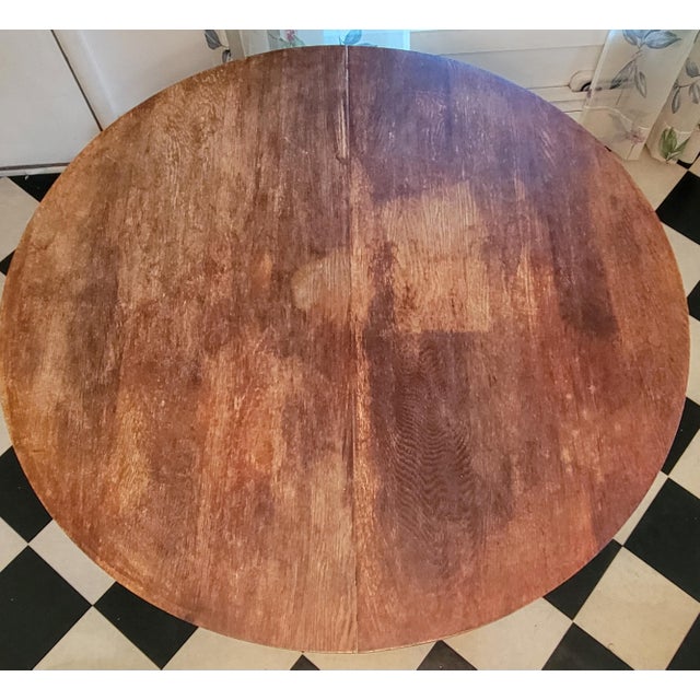 Wood 1920s Lion Clawfoot Oak Pedestal Table For Sale - Image 7 of 12
