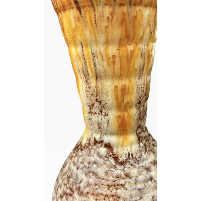 SylvaC Art Deco "Alex" Pottery Jug / Vase Featuring a Distinctive Geometric Bamboo-Style Handle. For Sale - Image 12 of 13