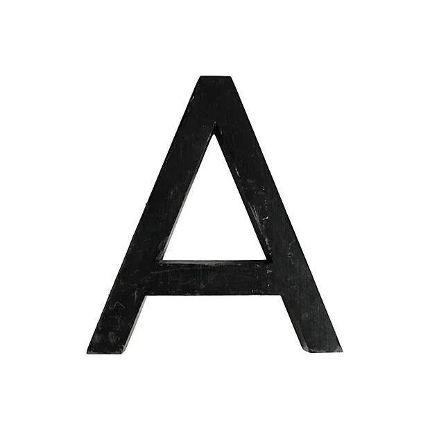 Mid-Century Modern Vintage Aluminum Letter A For Sale - Image 3 of 3