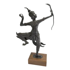 20th Century Large 29" Tall South East Asian Thai Bronze of Dancing Rama