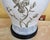 Ceramic Late 20th Century Chinese Chinoiserie Porcelain Table Lamp With Relief Floral Motif & Black Shade, 30"h For Sale - Image 7 of 18