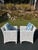 Pair of White Wicker Club Chairs For Sale - Image 9 of 18