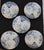Ceramic 19th Century English Bone China Blue and White Tea Cup Set for Five - 15 pcs For Sale - Image 7 of 16