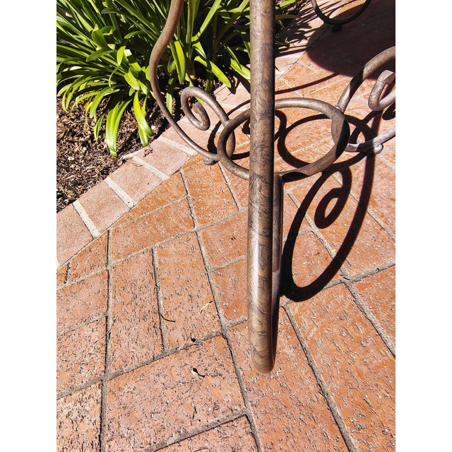 A Pair of Travertine Stone Top Iron Side Tables For Sale - Image 17 of 18