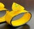 Mid-Century Modern Vintage 1970's Papier Mache Lemon Yellow Napkin Rings - Set of 4 For Sale - Image 3 of 4