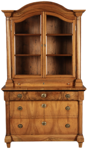Biedermeier Top Display Cabinet in Walnutm Southern Germany