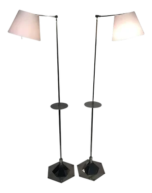 Modernist Art Deco Floor Lamps - a Pair