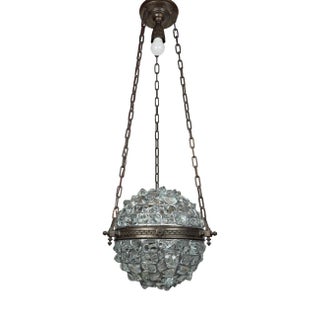 Antique Art Nouveau Style Chandelier with Chains, Austria, 1890s For Sale