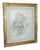Marion Greenwood Pencil Drawing in Carved Gilt Wood Frame For Sale