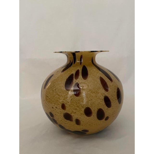 Vintage Italian Art Glass Maestri Vetrai Vase, Oxblood & Gold For Sale - Image 4 of 10