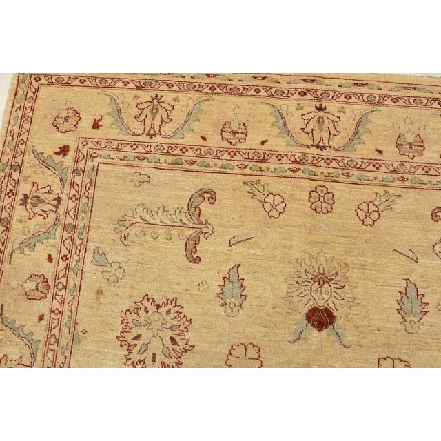Ziegler Rug 6'8'' X 9'8'' Beige Wool Traditional Hand-Knotted Oriental Carpet For Sale In Philadelphia - Image 6 of 12