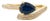 Luxury 1.12ct Blue Sapphire & Diamond Statement Ring Size 6 in 14k Gold For Sale