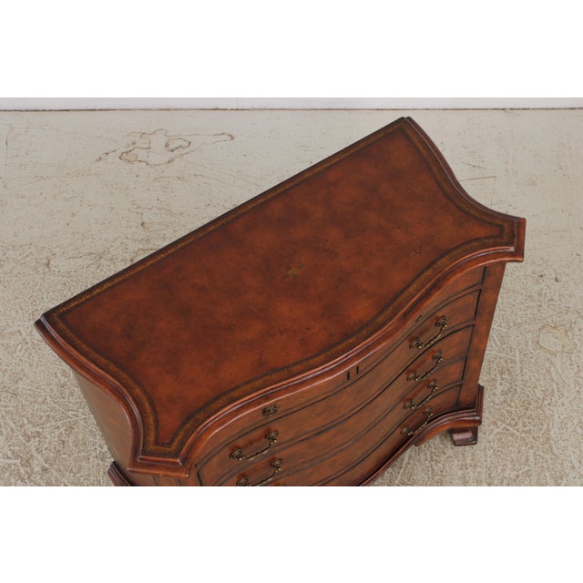 Maitland Smith Leather Wrapped Bachelors Chest For Sale In Philadelphia - Image 6 of 12