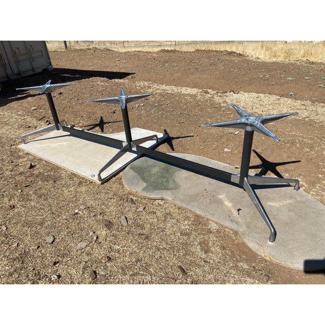 Metal Vintage Herman Miller Aluminum Group Conference Table 10 Ft For Sale - Image 7 of 11