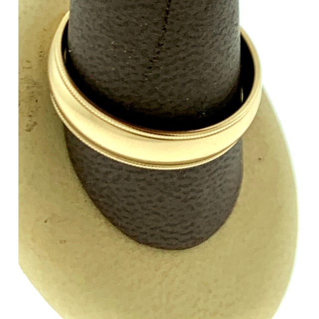 14 Karat Gold Milgrain Half Round Comfort Fit Wedding Band 8.5 Grams For Sale - Image 11 of 18
