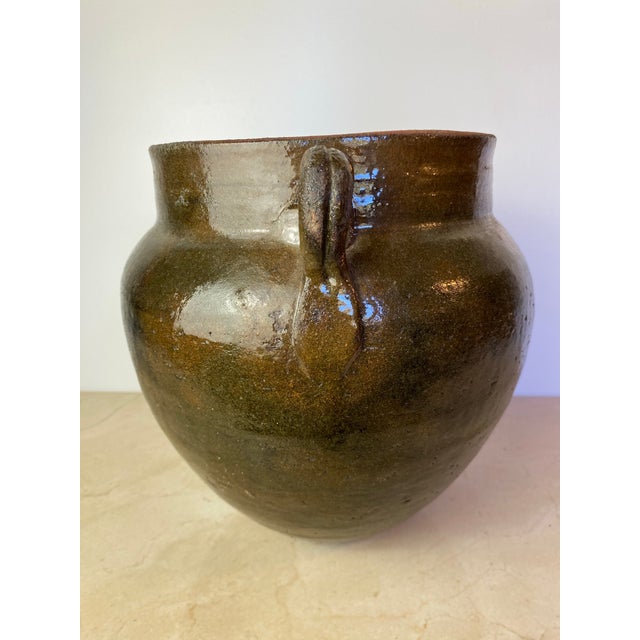 Antique French Glazed Terracotta Confit Pot, Southwest France For Sale In Seattle - Image 6 of 12