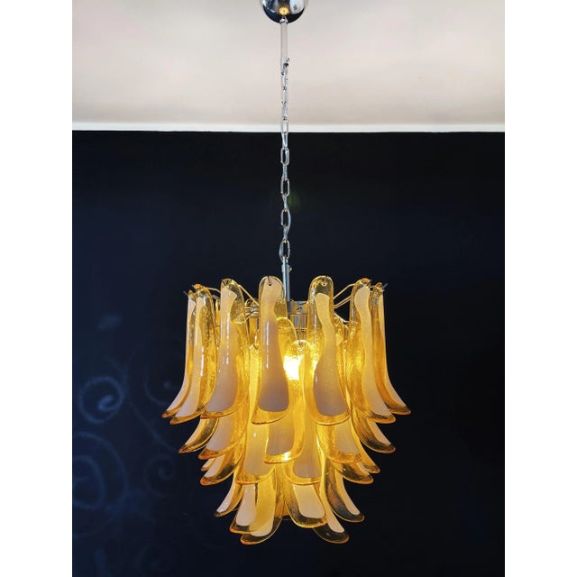 Vintage Italian Caramel Murano Glass Chandelier from Mazzega, 1970s For Sale - Image 15 of 18
