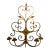 Pair of Monumental Gilt Iron Five-Light Wall Candelabras For Sale