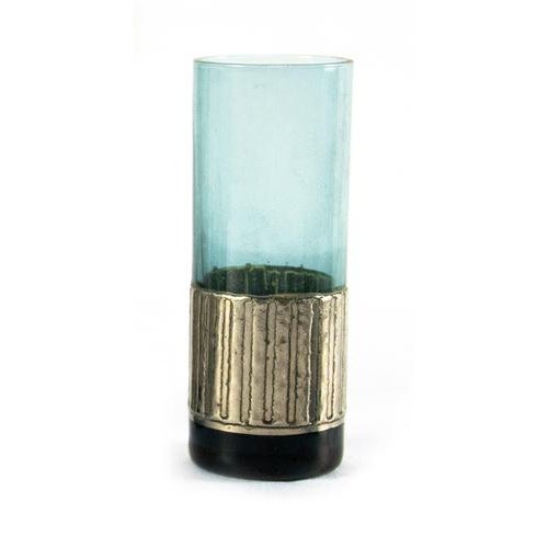 Fumè Glass Shot Glasses with Silver Plate, Italy, 1970s, Set of 5 For Sale - Image 4 of 7