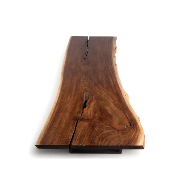 Wood 118" Inch Living Edge Desk or Dining Table 5 For Sale - Image 7 of 8