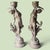 Vintage Art Nouveau Style Figural Candle Holders Depicting Female Nymphs Holding Floral Motifs For Sale - Image 4 of 17