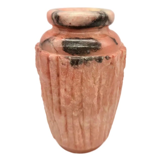 Vintage Chiseled Marble Vase For Sale