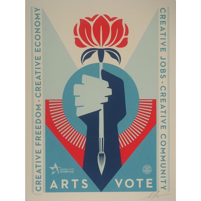 Shepard Fairey, Arts for Vote, Screenprint For Sale - Image 4 of 4