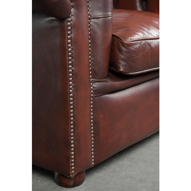 Chesterfield Club Chair in Cowhide For Sale - Image 12 of 15