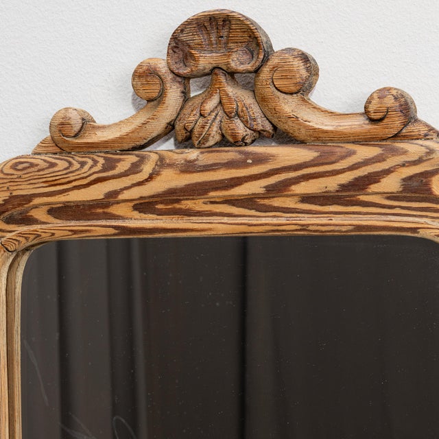 French 19th Century France Amber Wood Mirror For Sale - Image 3 of 10