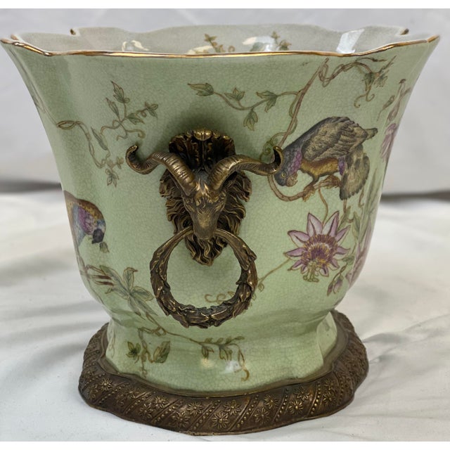 Vintage Mark Roberts Porcelain & Bronze Centerpiece Bowl Chairish