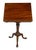 With rectangular hinged adjustable top over a turned support and candleholder, tripartite cabriole legs and pad feet.