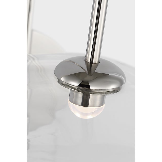 2020s Ian K. Fowler for Visual Comfort Signature Calvino Arched Single Sconce in Polished Nickel with Clear Glass For Sale - Image 5 of 8
