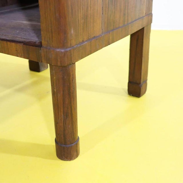 Restoration Nightstands in Walnut with Drawer and Door For Sale - Image 10 of 13
