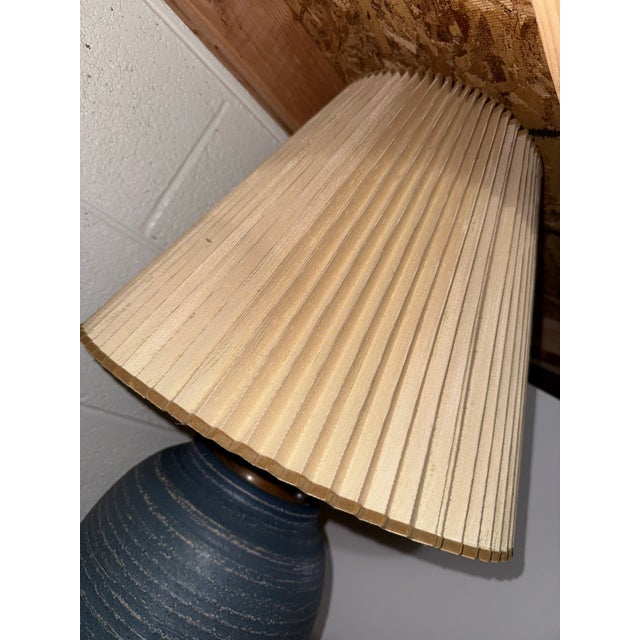 Wood Mid Century, Modern Monumental Turned Studio Pottery Ceramic Lamp For Sale - Image 7 of 8