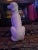 White Vintage hand made Ceramic statue of a hunting dog. This statue would look great on a table, entry, garden or just...