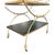 Black Vintage Hollywood Regency Two-Tier Bar Cart For Sale - Image 8 of 8