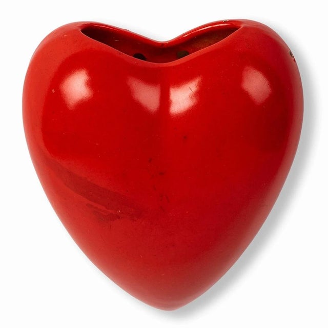 Ceramic Heart-Shaped Vase from Terra, 1950s For Sale - Image 7 of 7