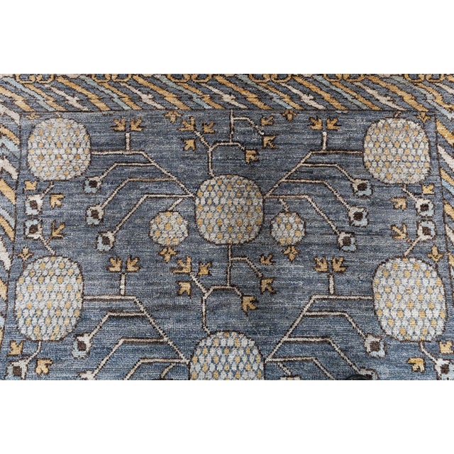 Traditional-Style Samarkand Floral Ivory Rug "Oriflora" by Doris Leslie Blau For Sale - Image 4 of 9