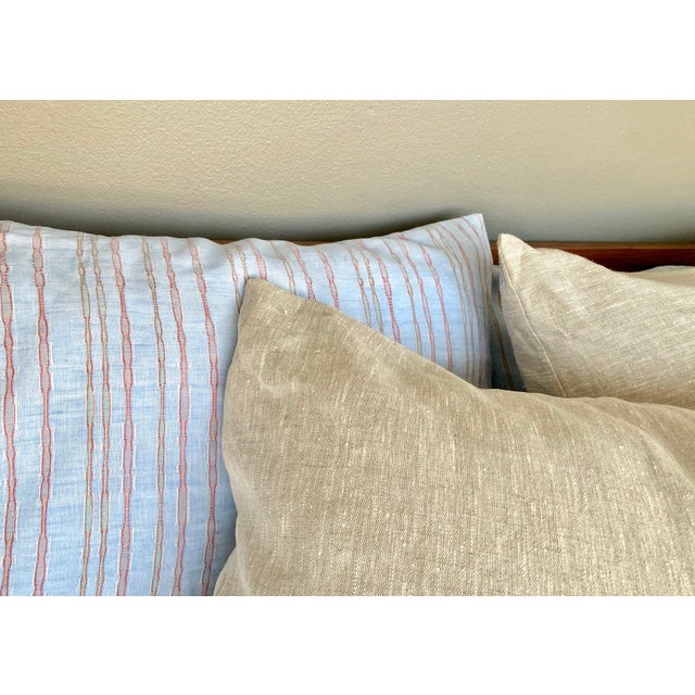Contemporary Plum Textiles Julia Candy Stripe Linen For Sale - Image 3 of 3
