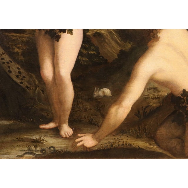 Workshop of Abraham Bloemaert, Adam and Eve, 1650, Oil on Canvas For Sale - Image 8 of 16
