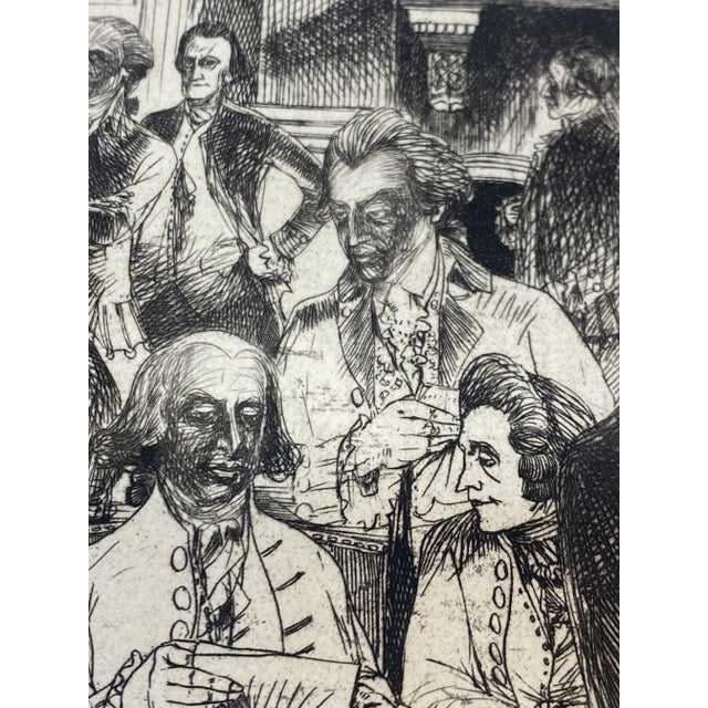 John Winkler "The Constitutional Convention" Original Signed Etching C.1932 For Sale - Image 9 of 13