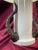 White ceramic lamp with ceramic horns in various sizes the white ceramic part is 17 inches tall. The lampshade is 18...