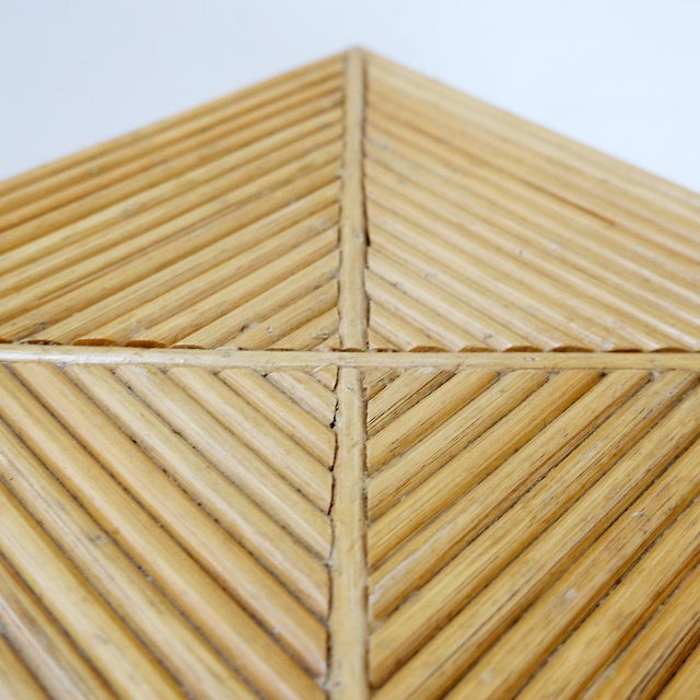 Beige Pencil Reed Pedestal in the style of Vivai Del Sud, 1970s For Sale - Image 8 of 12